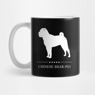 Chinese Shar-Pei Dog White Silhouette Mug